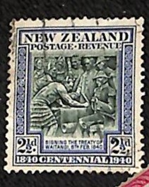 1940 centennial. Signing the treaty of Waitangi 6th February 1840.